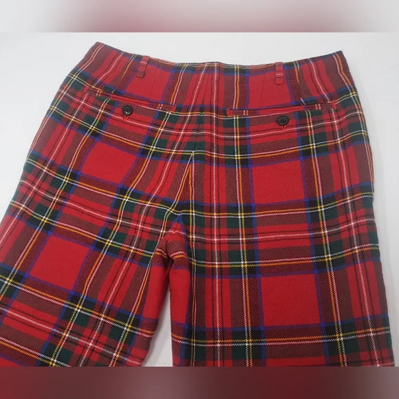 Burberry Children Boys Wool Dress Pants Red Tartan Plaid Winter Lined 14Y 29"W - Picture 8 of 16